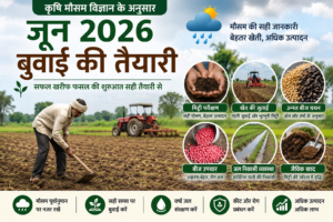जून 2026 में खरीफ फसलों की बुवाई से पहले खेत तैयार करता किसान