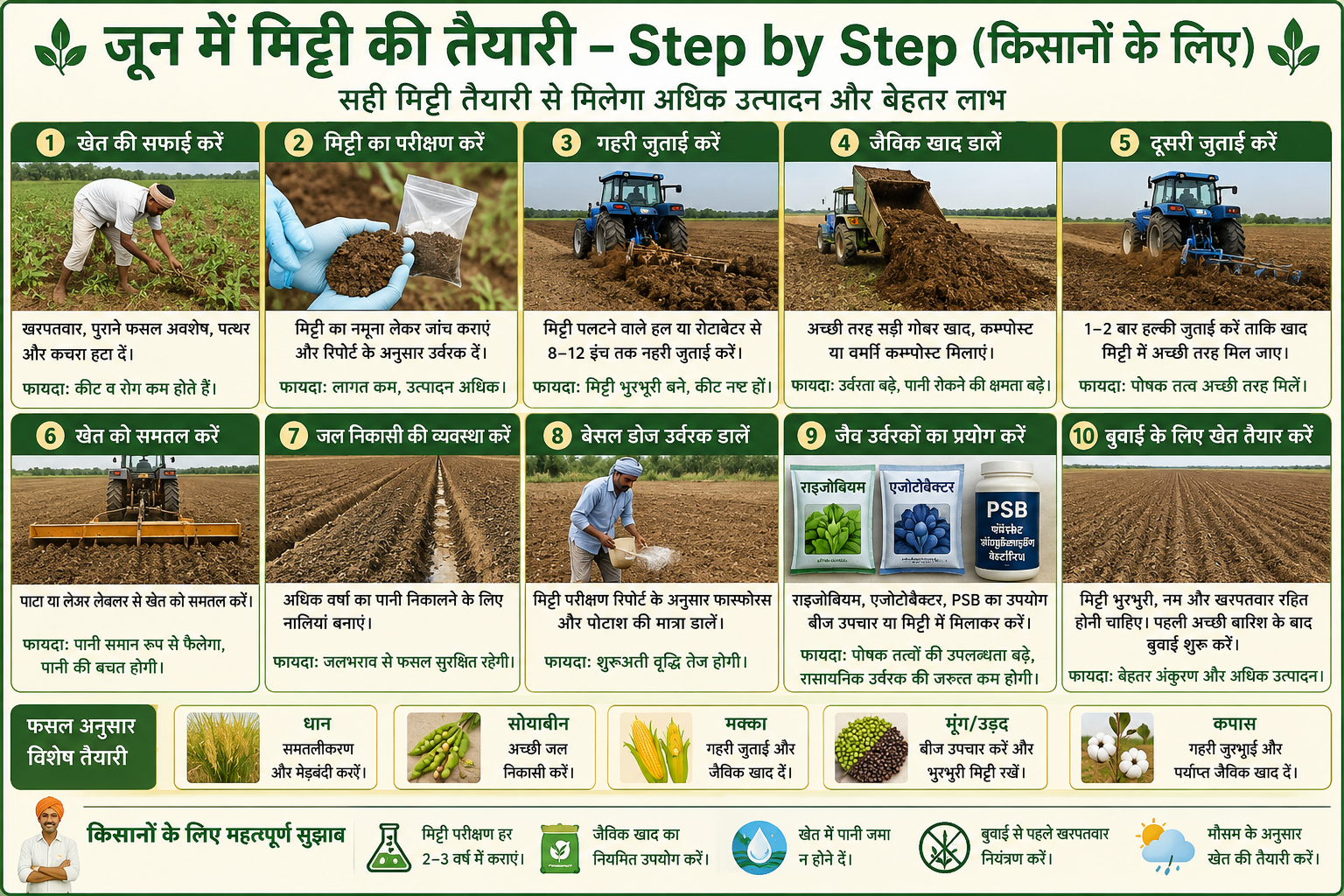 जून में मिट्टी की तैयारी (Soil Preparation) कैसे करें?